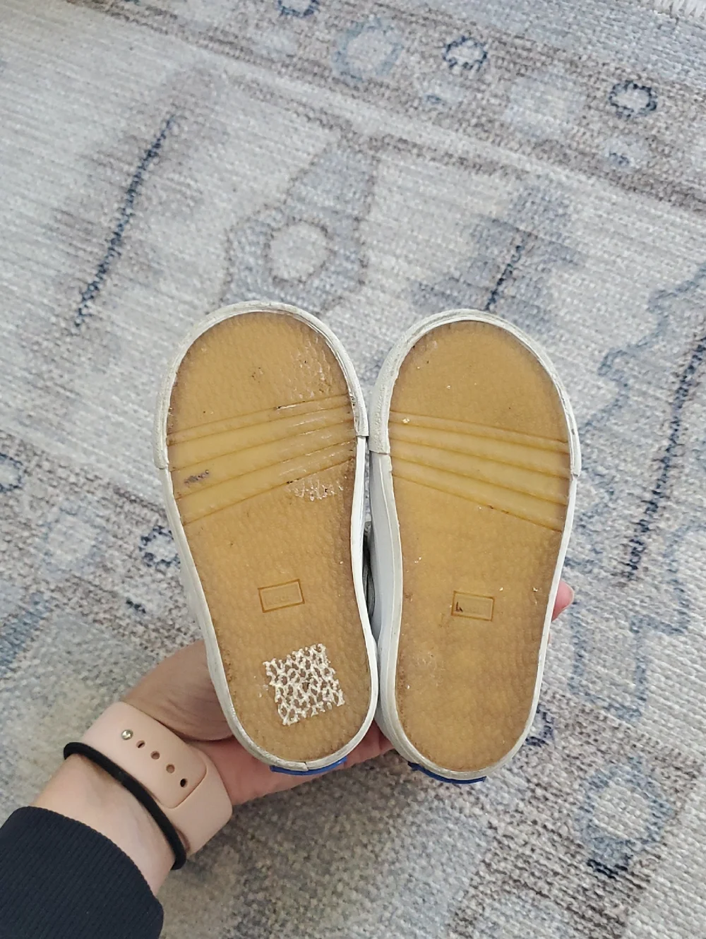 Keds Baby Girls Mary Jane Ella White Leather Sneakers Sz5